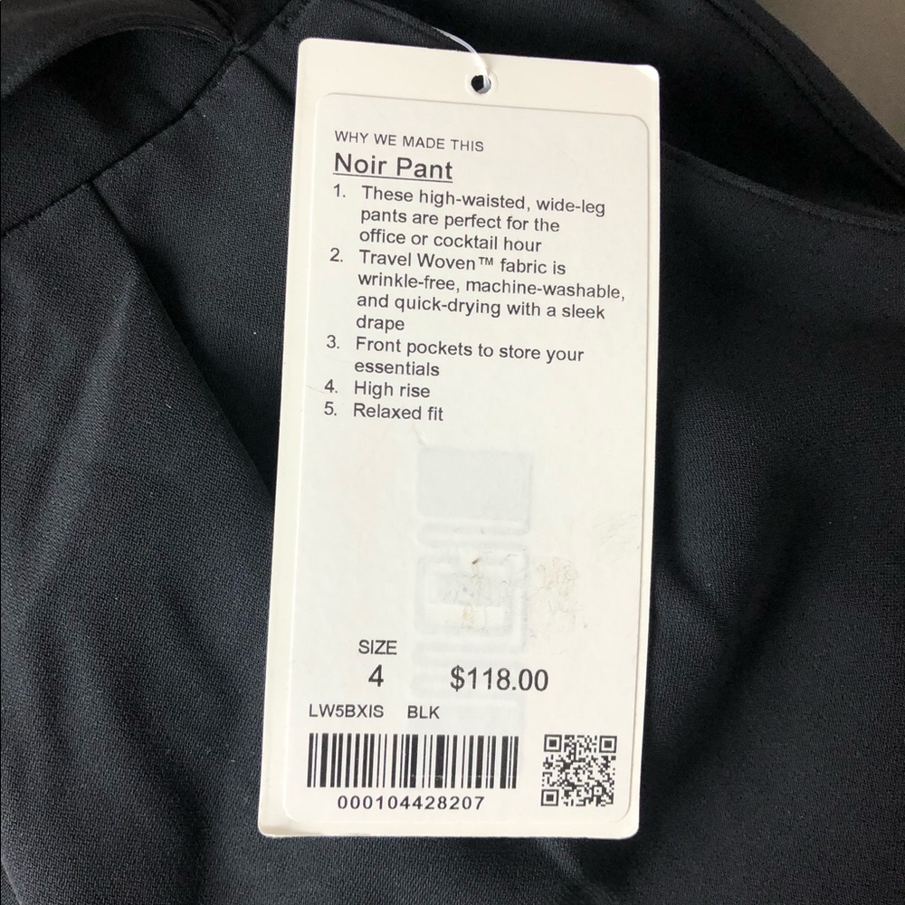Lululemon Women’s Noir Wide Leg Pant New - Picture 4 of 5